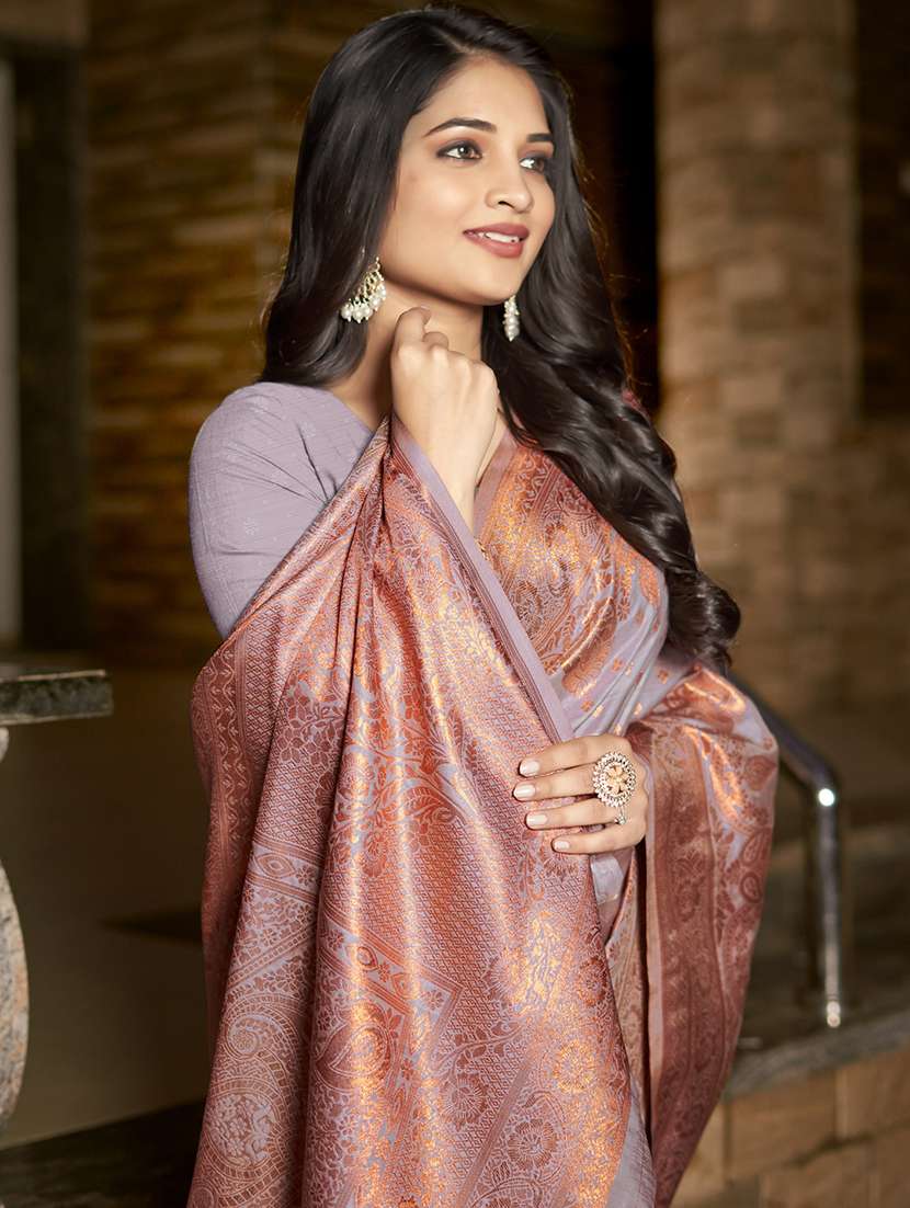 women self design banarasi festive wear saree with blouse - 21789656 -  Standard Image - 1