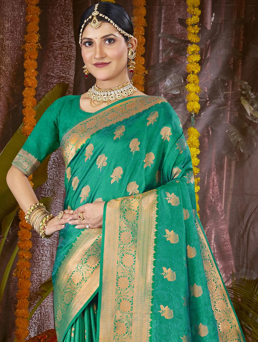 women self design banarasi festive wear saree with blouse - 21789666 -  Standard Image - 1
