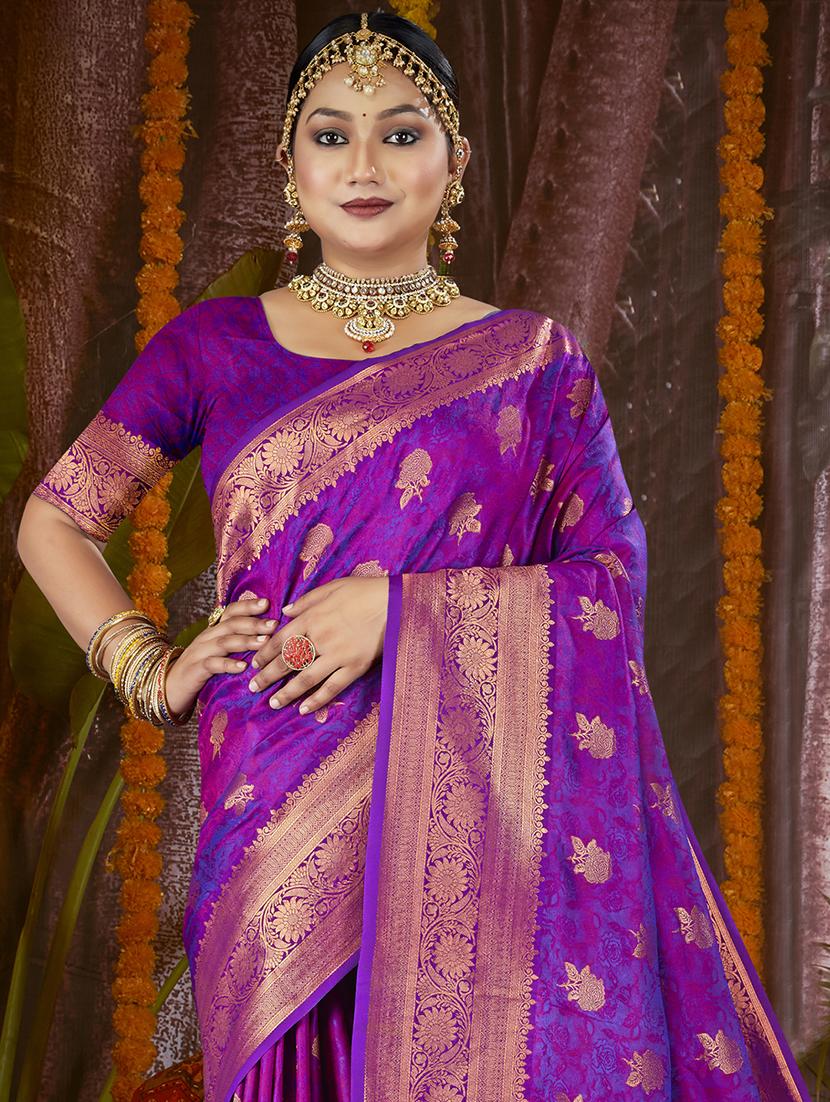 women self design banarasi festive wear saree with blouse - 21789667 - Standard Image - 1