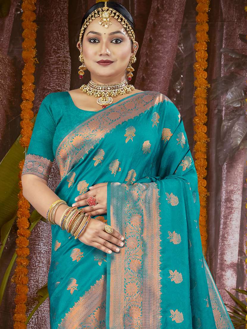 women self design banarasi festive wear saree with blouse - 21789668 -  Standard Image - 1