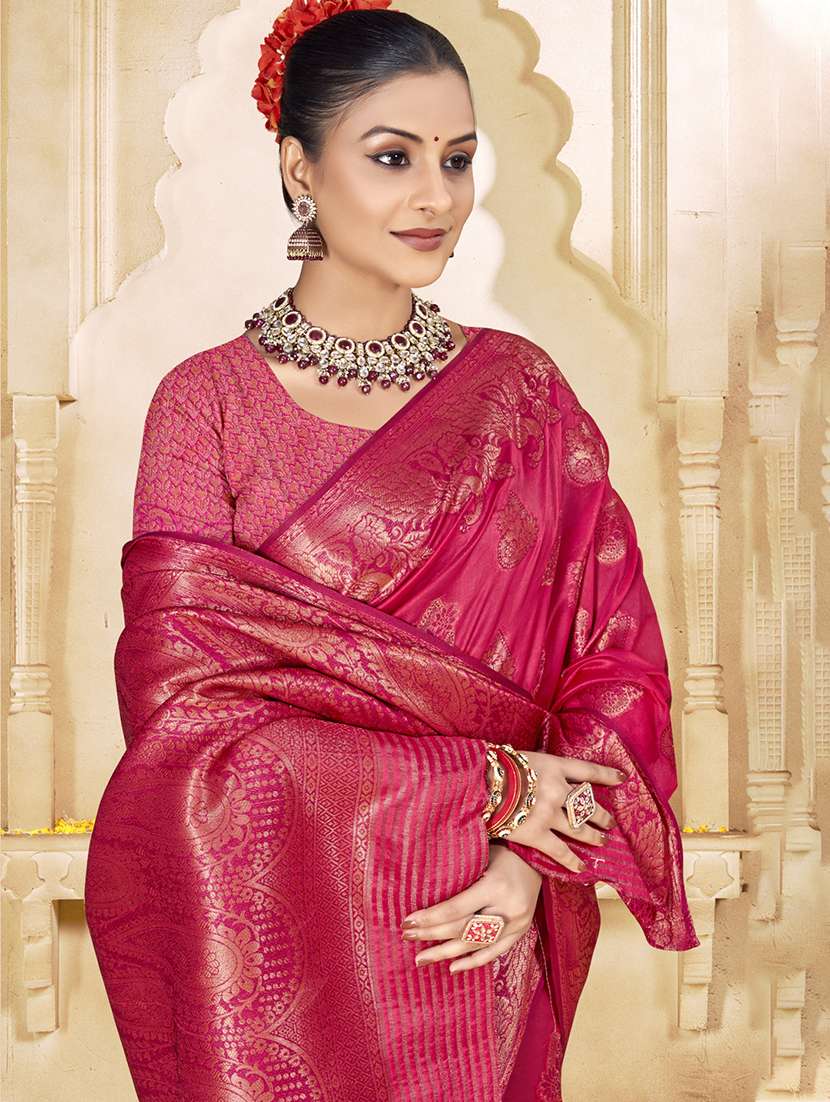 women self design banarasi festive wear saree with blouse - 21789669 -  Standard Image - 1