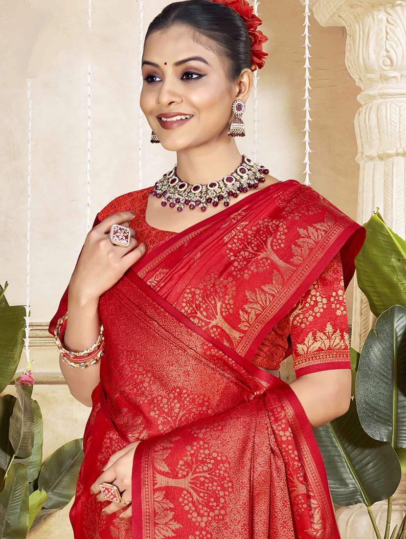 women self design banarasi festive wear saree with blouse - 21789679 -  Standard Image - 1