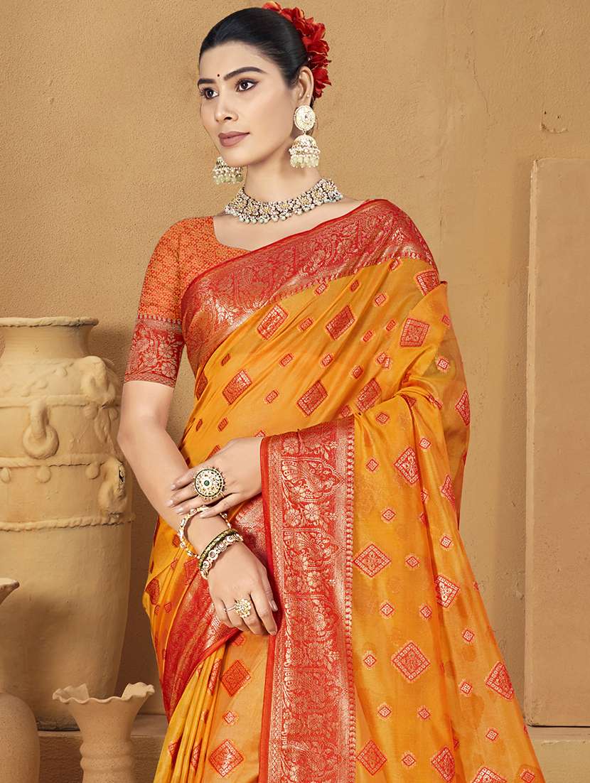 women self design banarasi festive wear saree with blouse - 21789683 -  Standard Image - 1