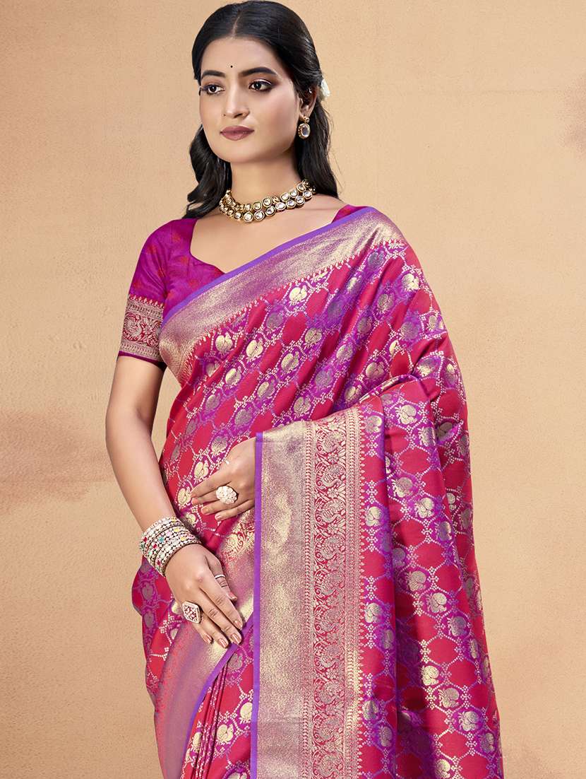 women self design banarasi festive wear saree with blouse - 21789687 - Standard Image - 1