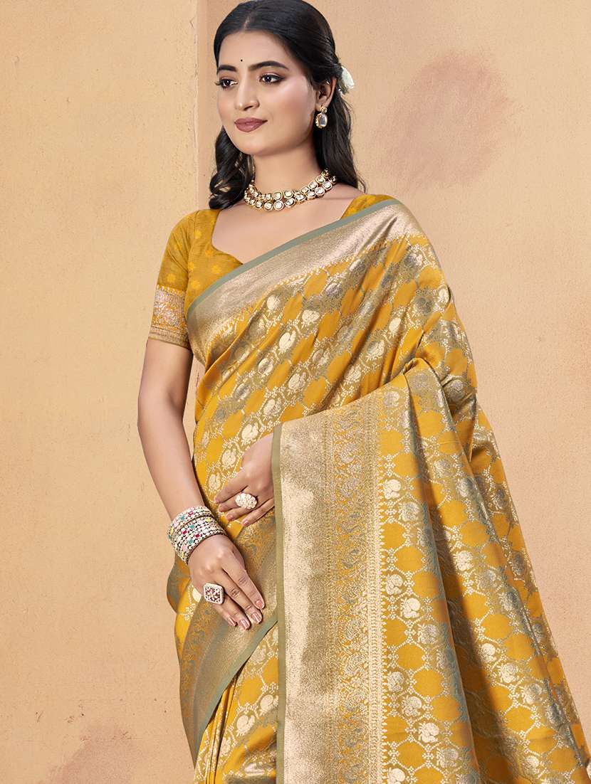 women self design banarasi festive wear saree with blouse - 21789690 -  Standard Image - 1