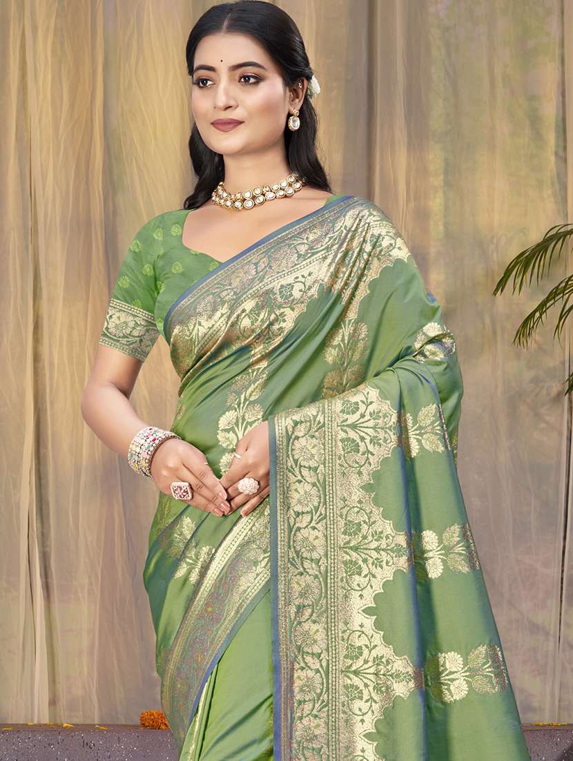 women self design banarasi festive wear saree with blouse - 21789692 -  Standard Image - 1