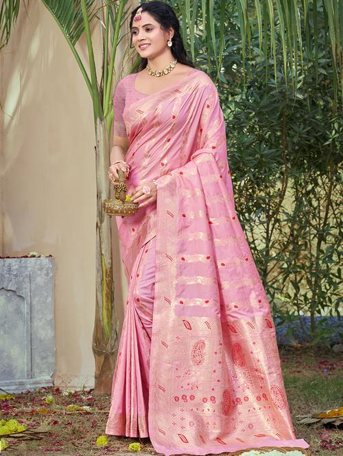 women self design banarasi saree with blouse - 21789710 - Standard Image - 0