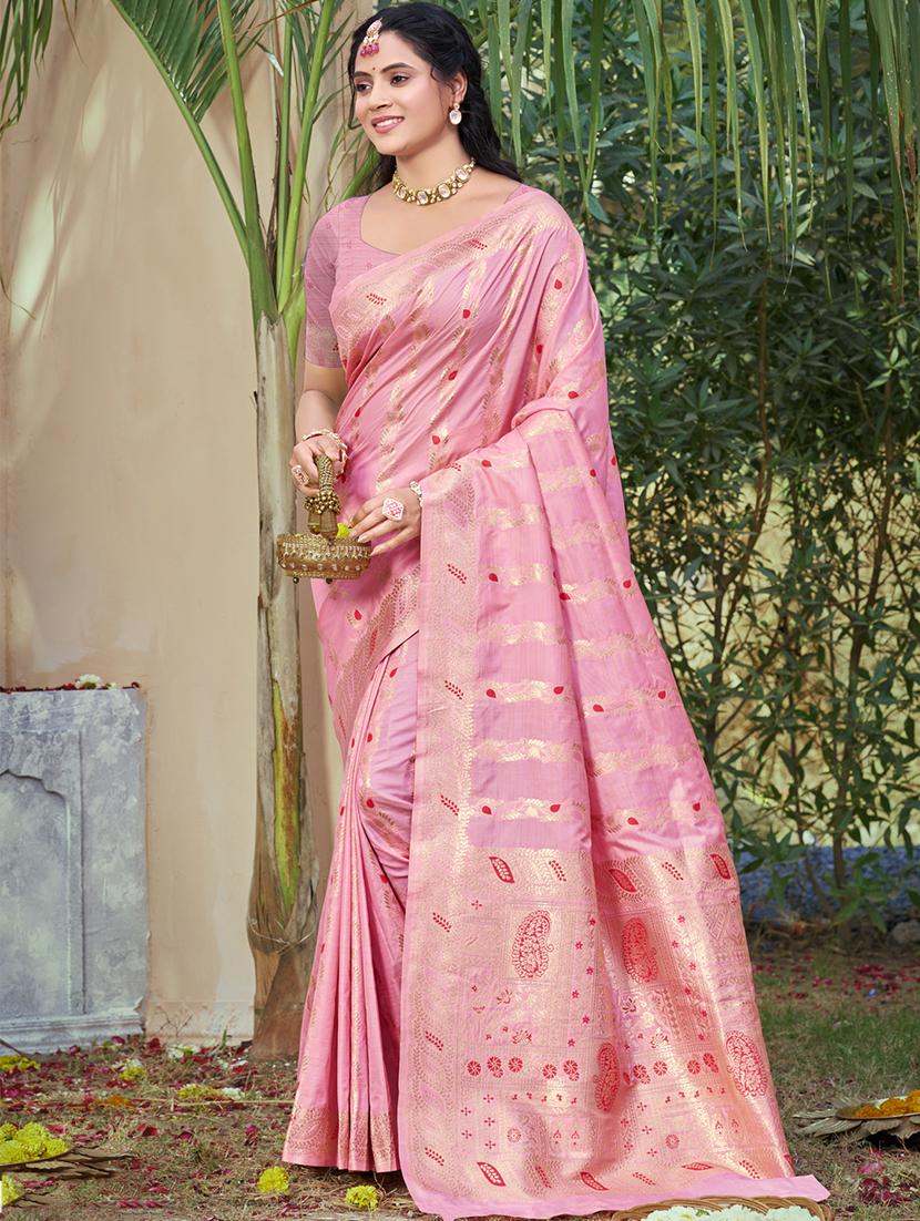 women self design banarasi saree with blouse - 21789710 - Zoom Image - 0