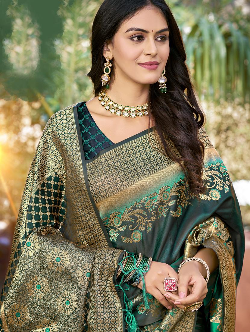 women self design banarasi saree with blouse - 21789746 - Standard Image - 1