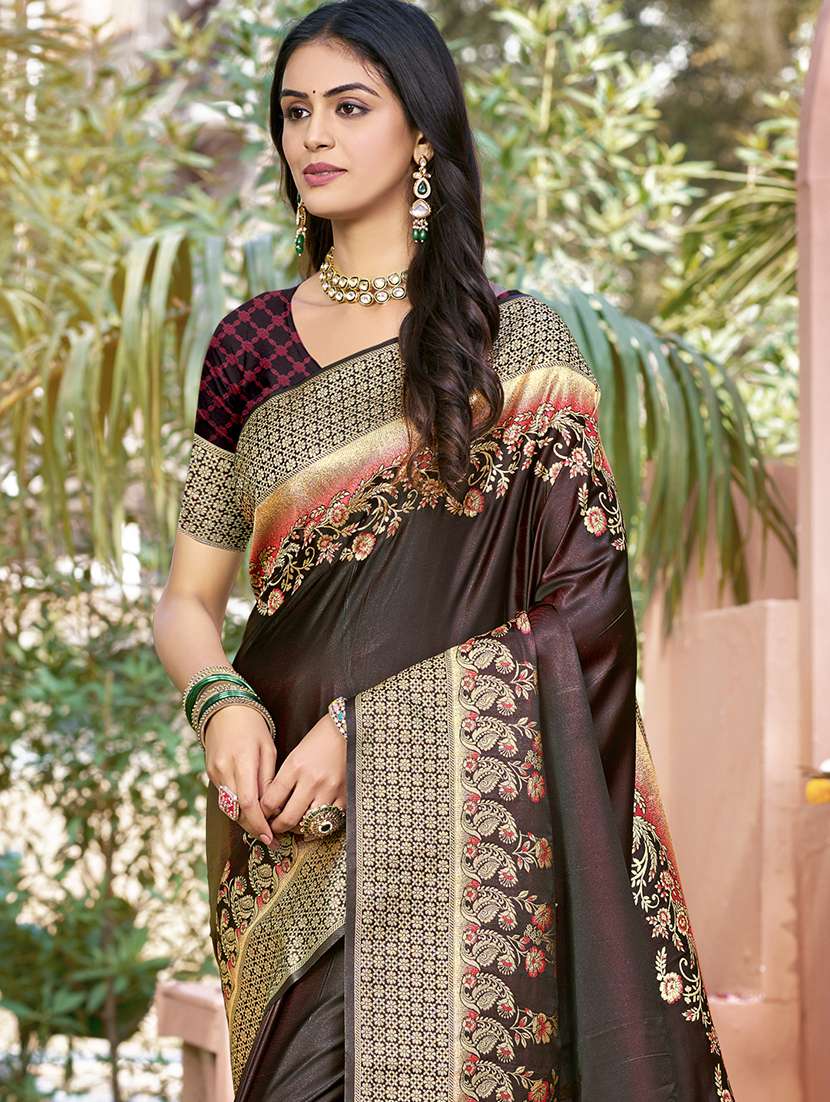 women self design banarasi saree with blouse - 21789749 -  Standard Image - 1