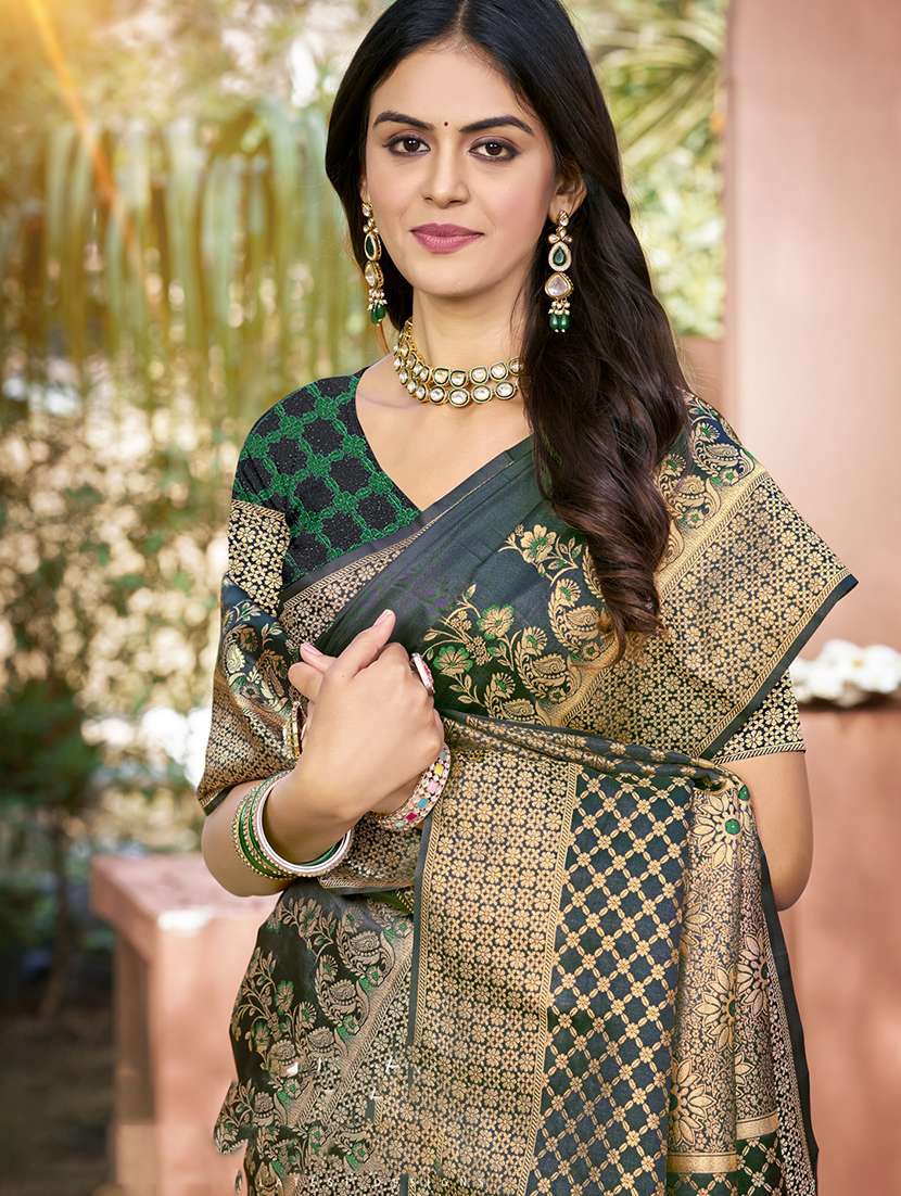 women self design banarasi saree with blouse - 21789750 -  Standard Image - 1