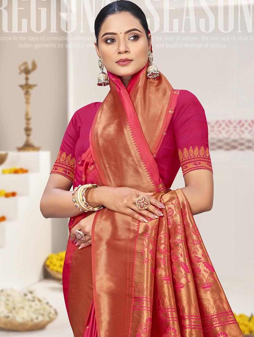 women self design paithani festive wear saree with blouse - 21789764 -  Standard Image - 1