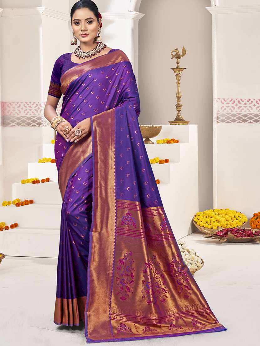 women self design paithani festive wear saree with blouse