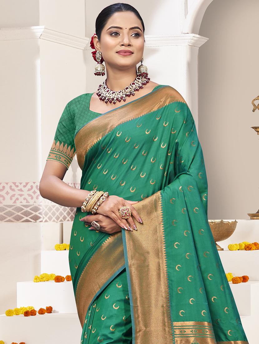 women self design paithani festive wear saree with blouse - 21789768 - Standard Image - 1