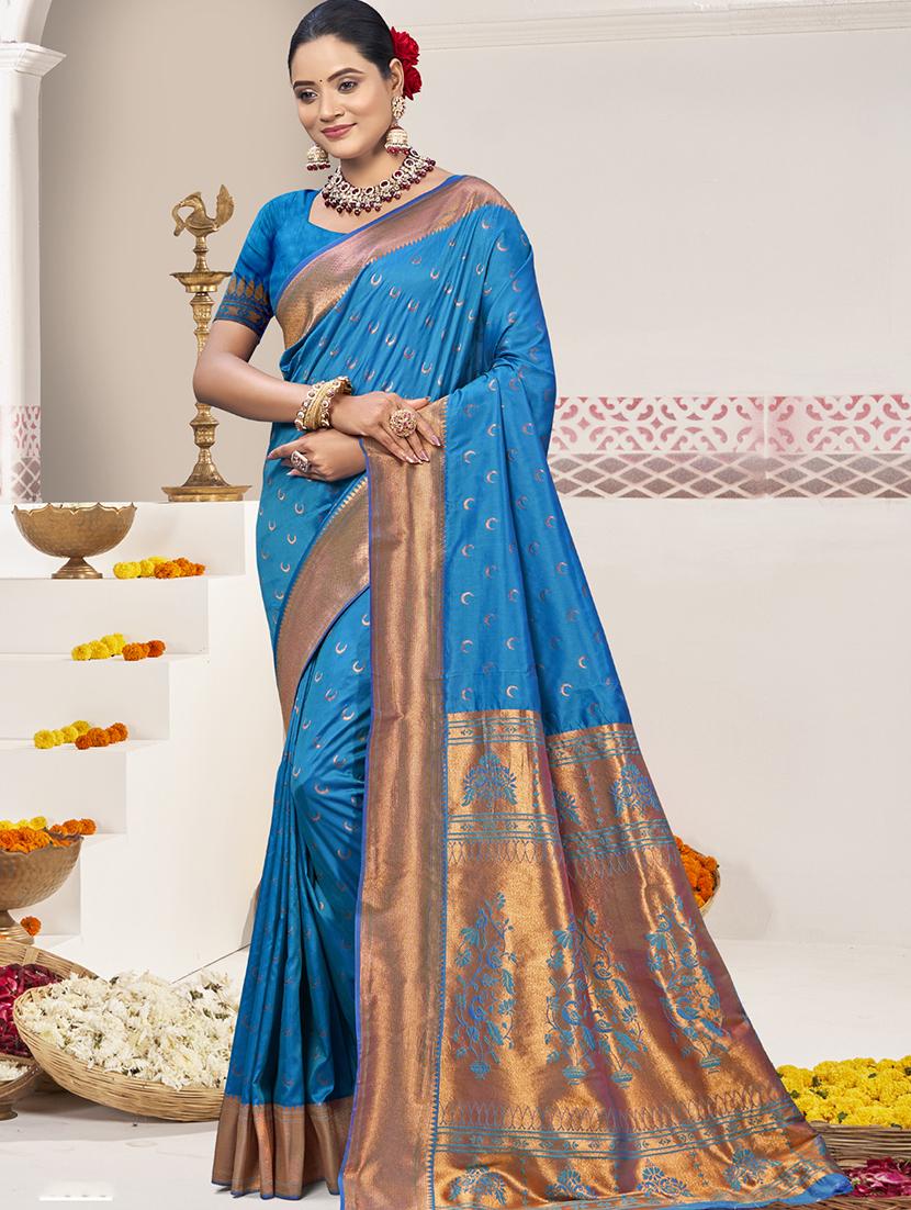 women self design paithani festive wear saree with blouse - 21789769 - Zoom Image - 0