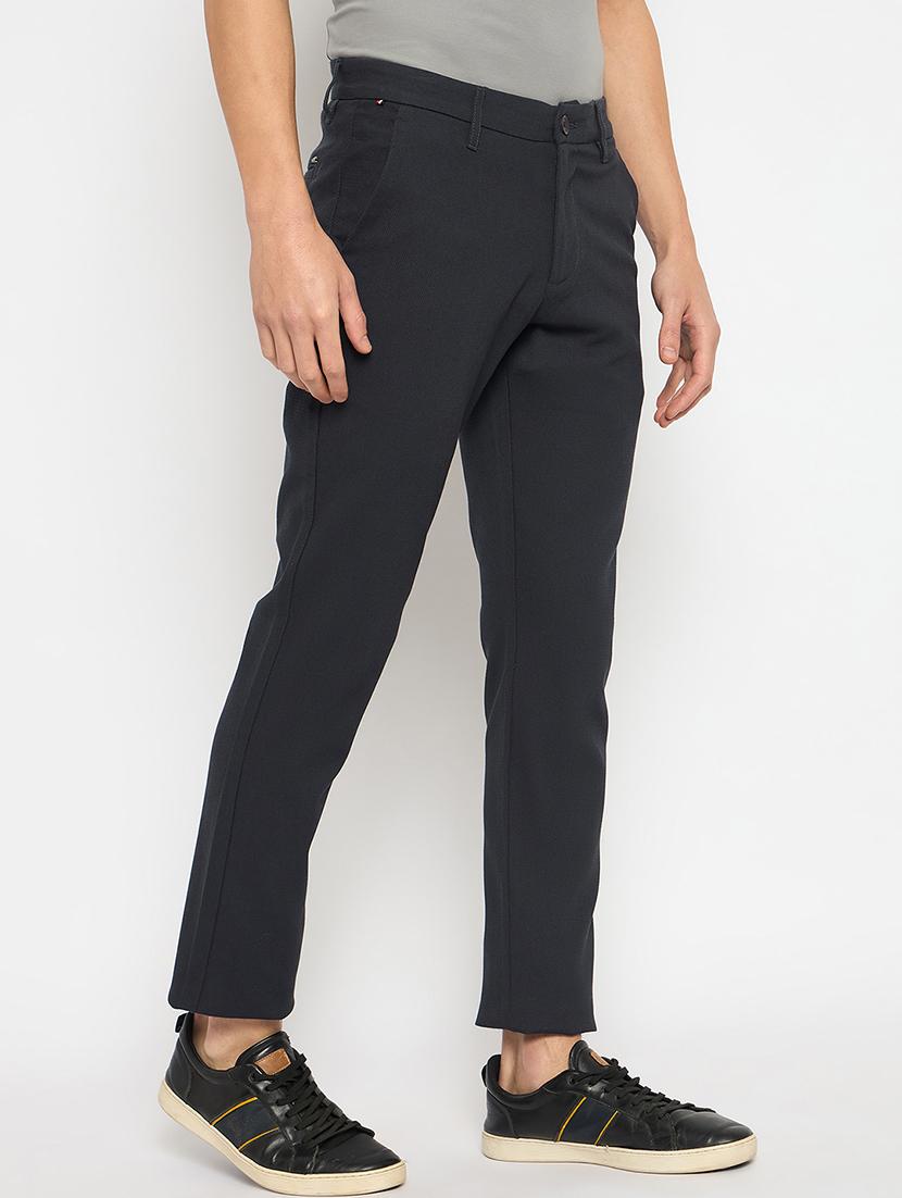 men solid mid rise casual chinos - 21790954 - Standard Image - 1