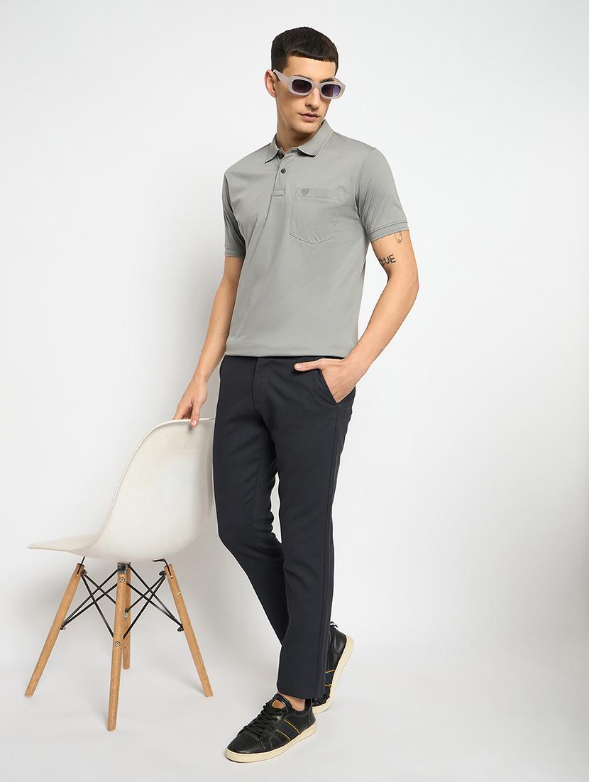 men solid mid rise casual chinos - 21790954 - Standard Image - 4