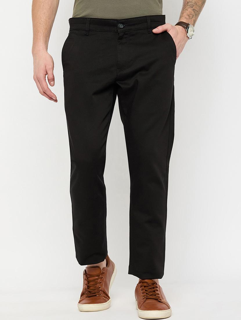 men solid mid rise casual chinos - 21790961 -  Zoom Image - 0