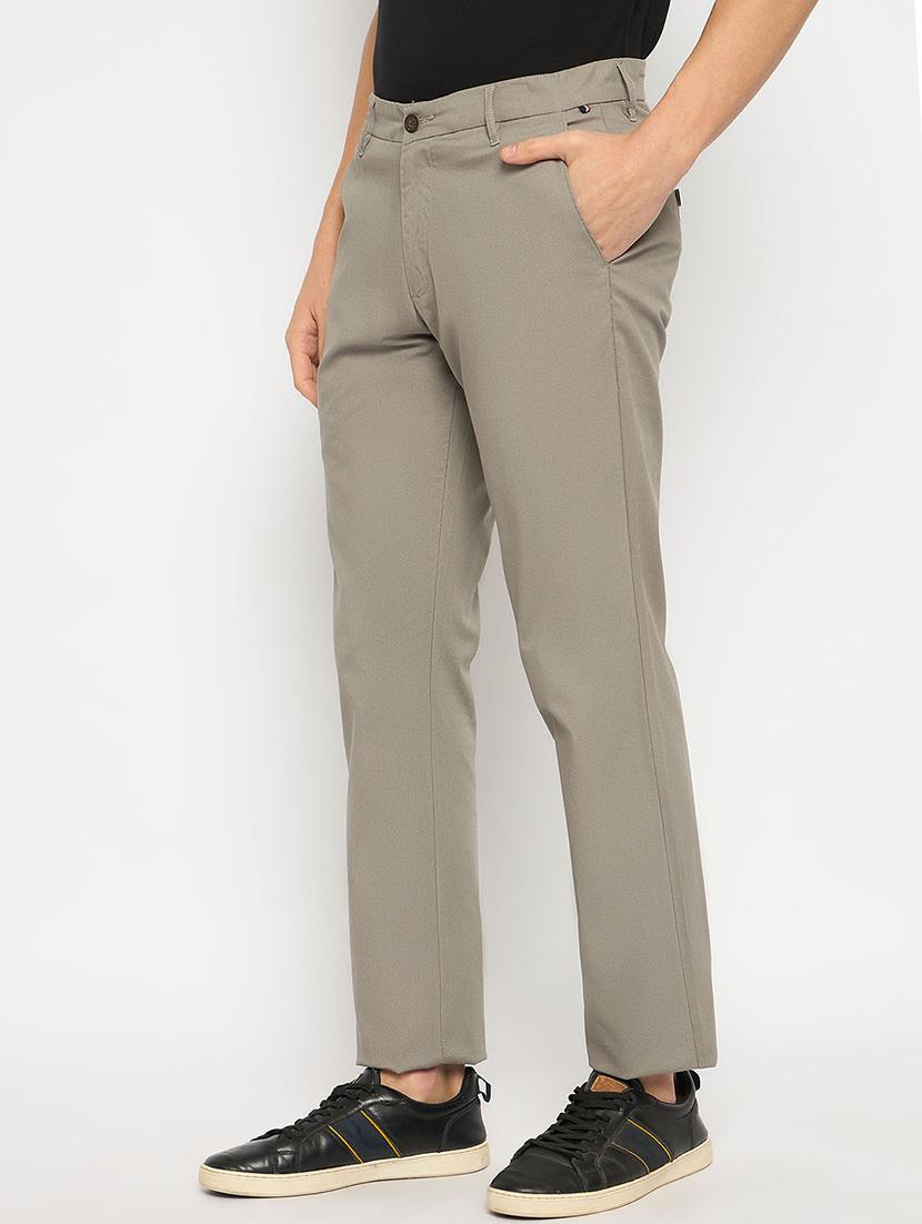 men solid mid rise casual chinos - 21790967 -  Standard Image - 1