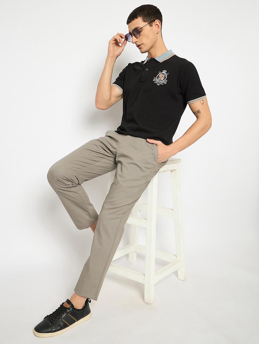 men solid mid rise casual chinos - 21790967 - Standard Image - 4