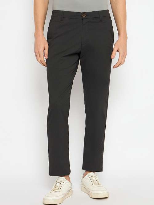 men solid mid rise casual chinos - 21790968 -  Standard Image - 0