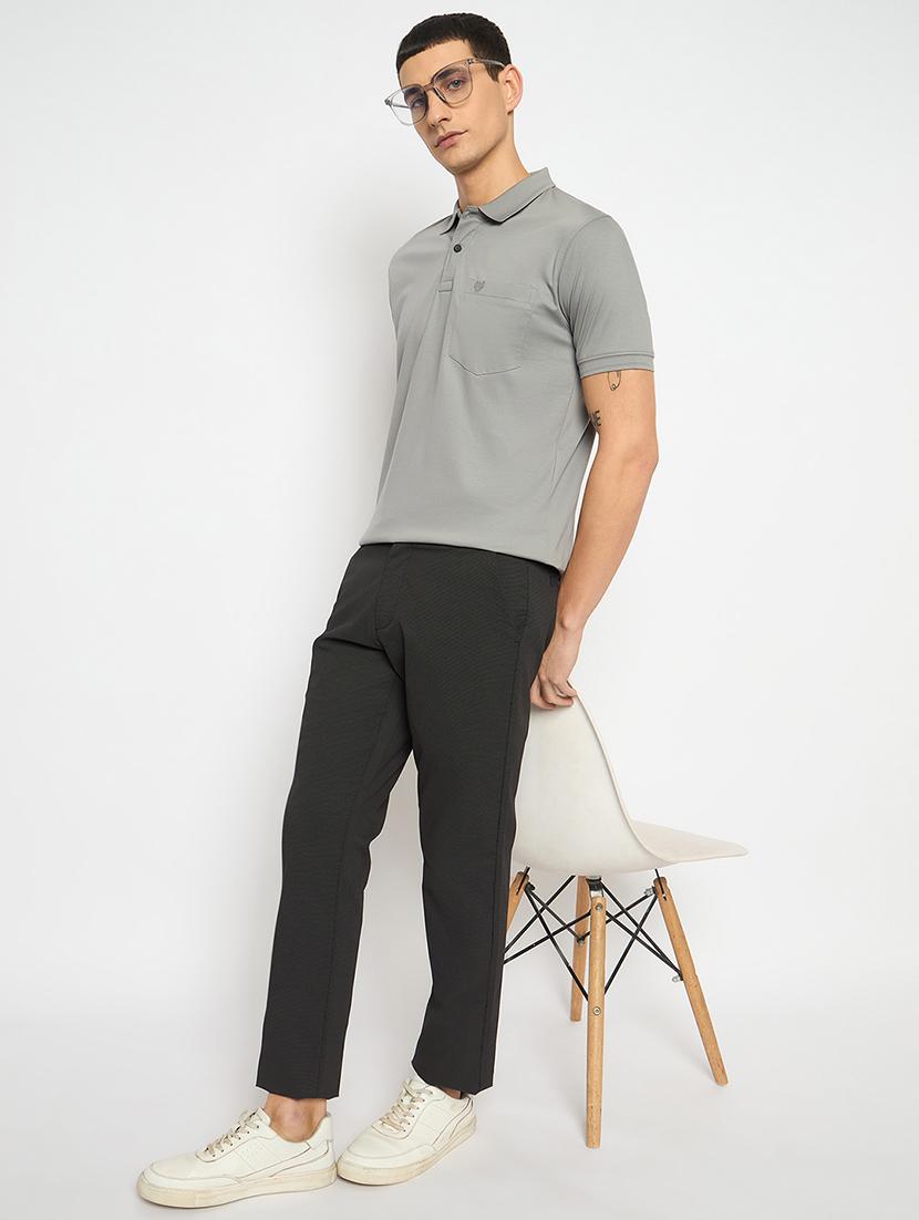 men solid mid rise casual chinos - 21790968 - Standard Image - 4