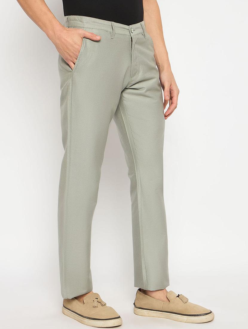 men solid mid rise casual chinos - 21790973 -  Standard Image - 1