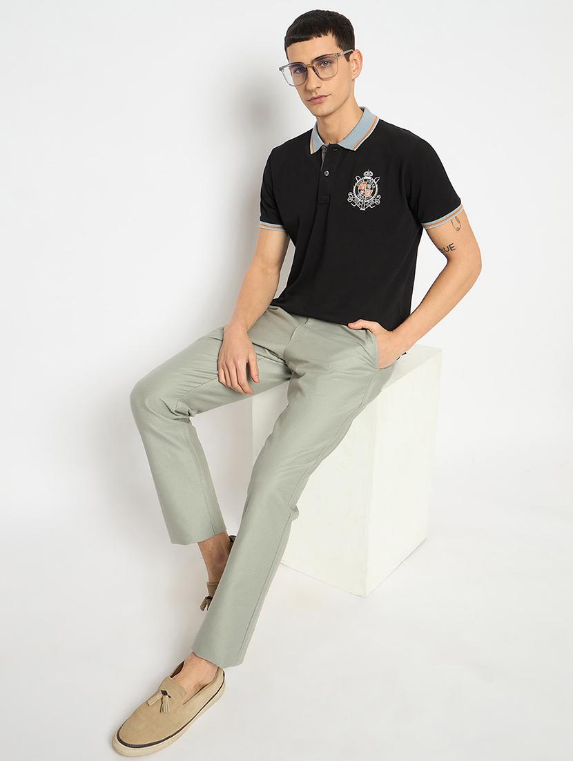 men solid mid rise casual chinos - 21790973 - Standard Image - 4