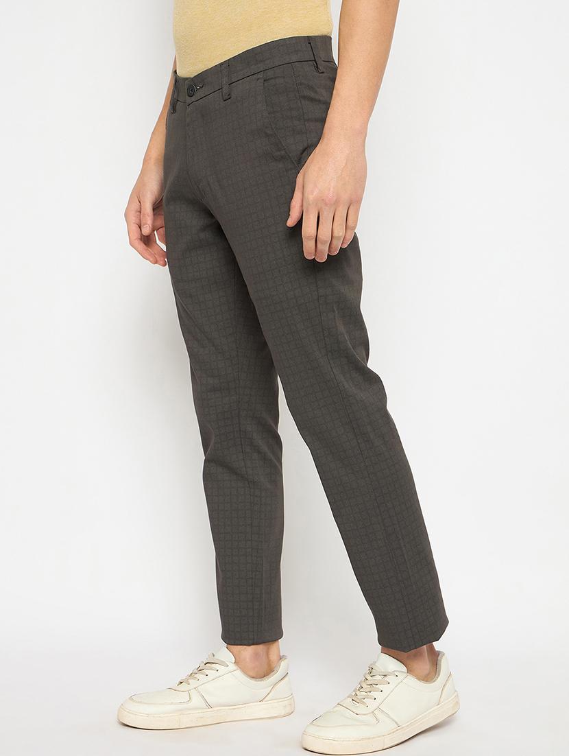 men solid mid rise casual chinos - 21790975 - Standard Image - 1