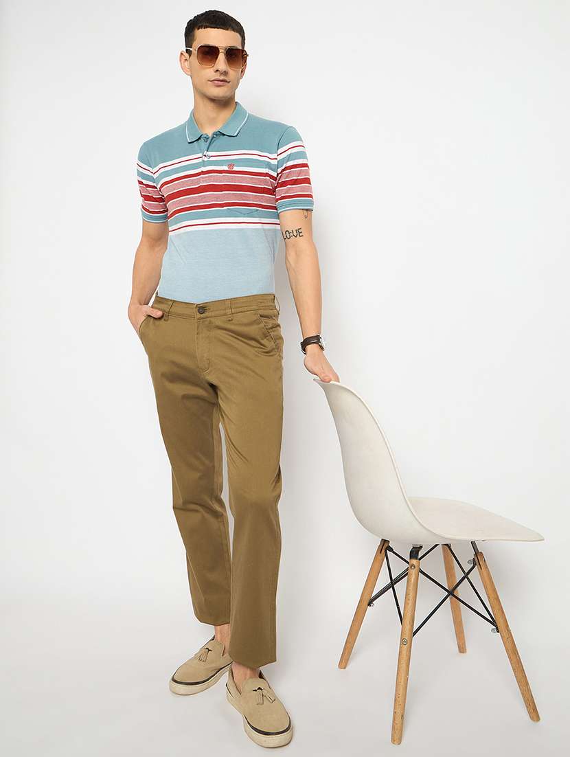men solid mid rise casual chinos - 21790977 -  Standard Image - 4