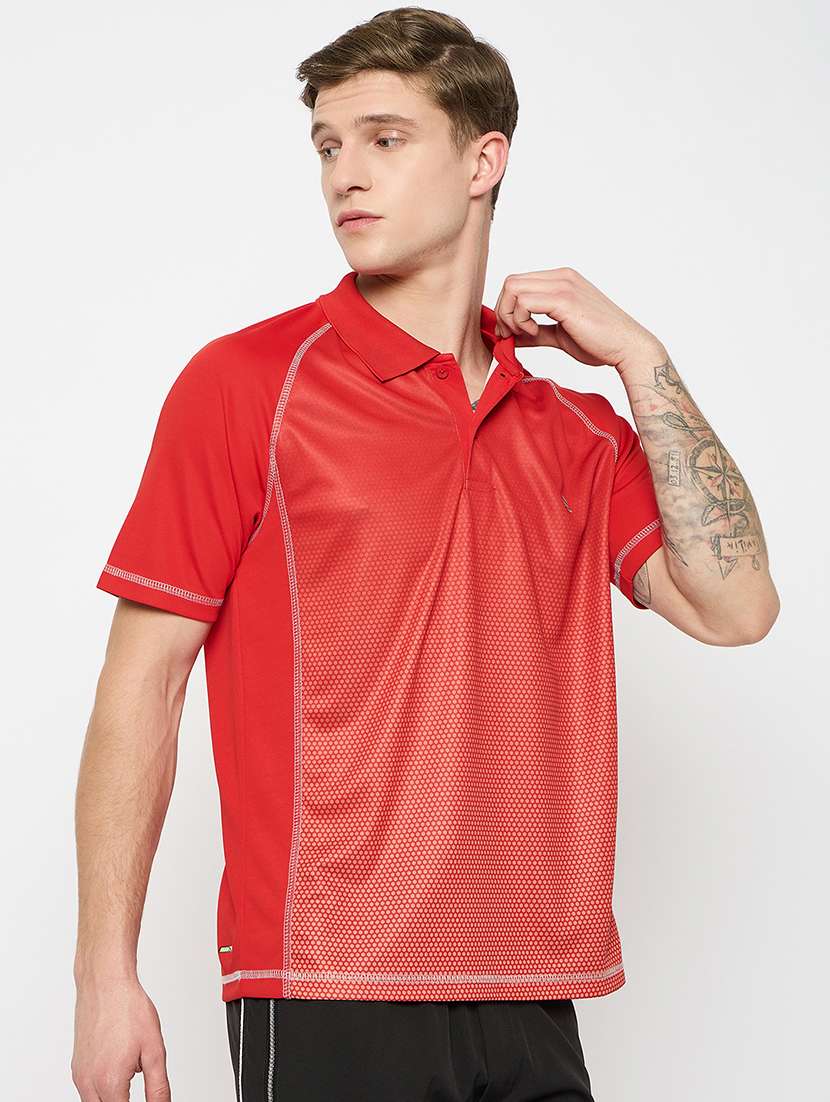 men printed short sleeves polo t-shirt - 21790980 -  Standard Image - 1