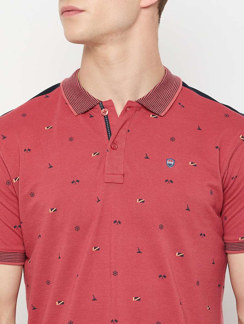 men printed short sleeves polo t-shirt - 21790990 -  Standard Image - 4