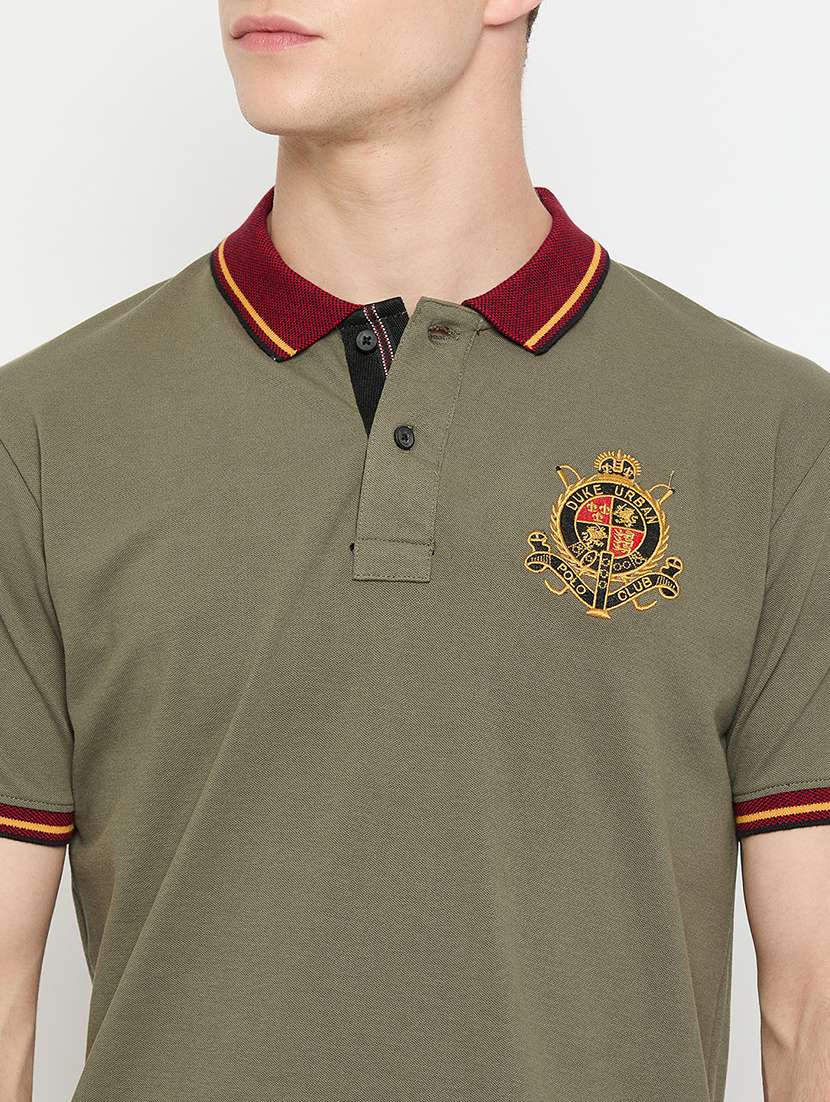 men solid short sleeves polo t-shirt - 21791021 -  Standard Image - 4