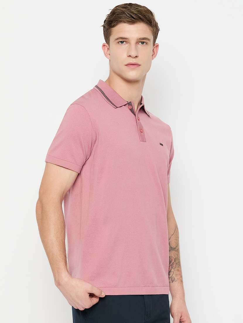 men solid short sleeves polo t-shirt - 21791030 -  Standard Image - 1