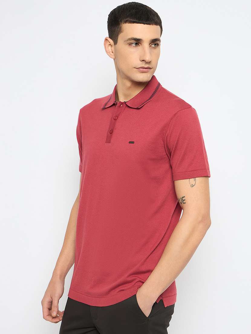 men solid short sleeves polo t-shirt - 21791031 -  Standard Image - 1