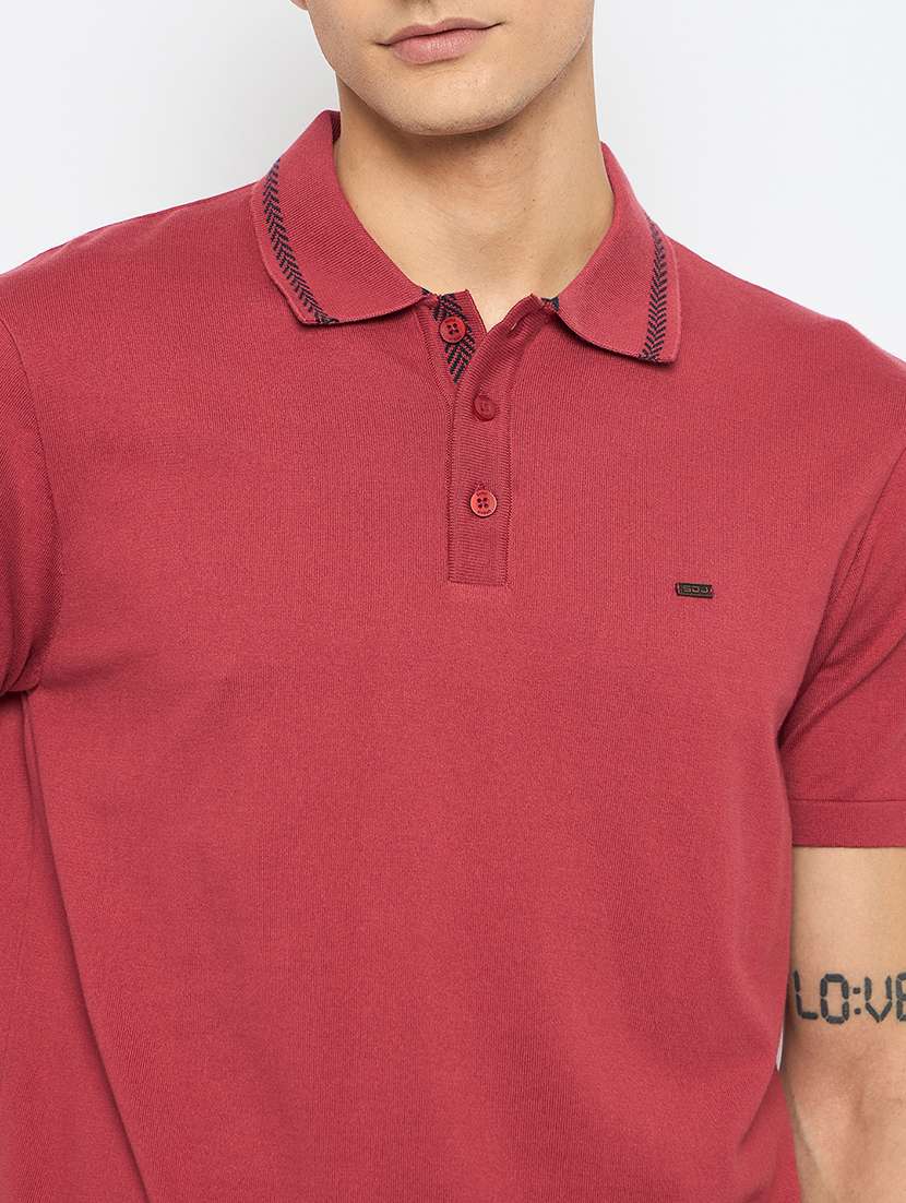 men solid short sleeves polo t-shirt - 21791031 -  Standard Image - 4