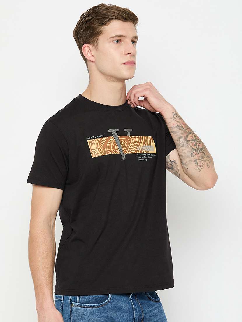 men chest print short sleeves t-shirt - 21791034 -  Standard Image - 1