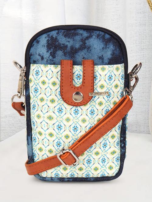 women blue canvas sling bag - 21791389 -  Standard Image - 0