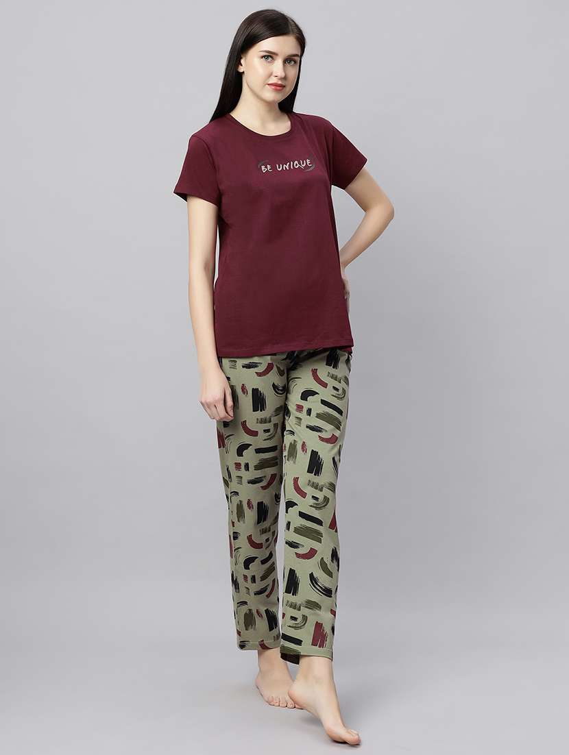 women printed nightwear pyjama set - 21791444 -  Standard Image - 4