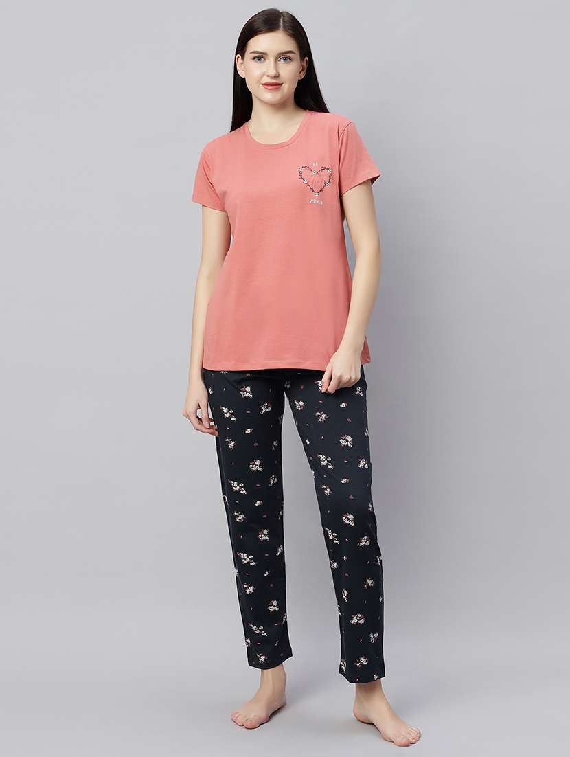 women printed nightwear pyjama set - 21791445 -  Standard Image - 4