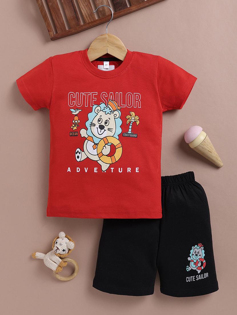 kids printed short and t-shirt set - 21791456 - Zoom Image - 0