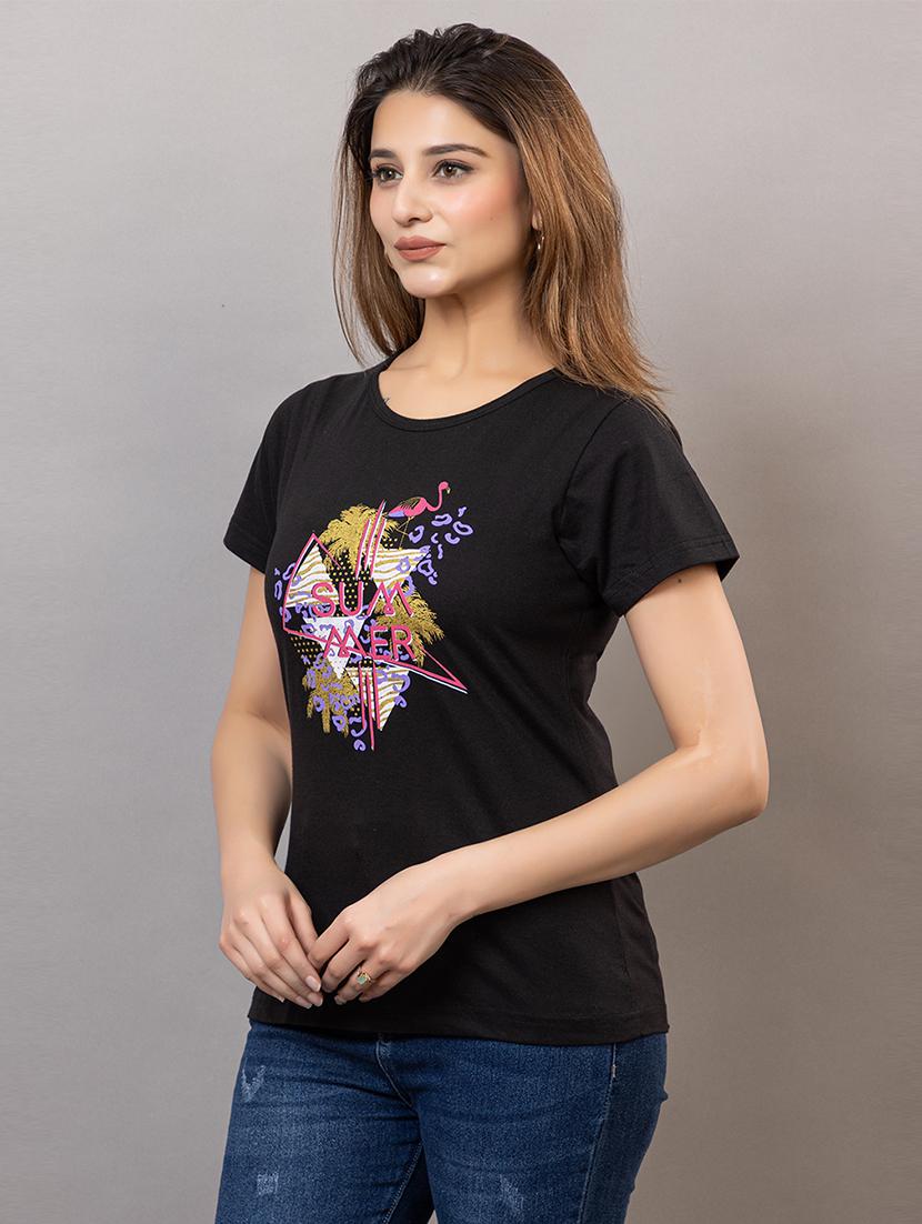 women pack of 2 printed short sleeves t-shirt - 21793191 - Standard Image - 1