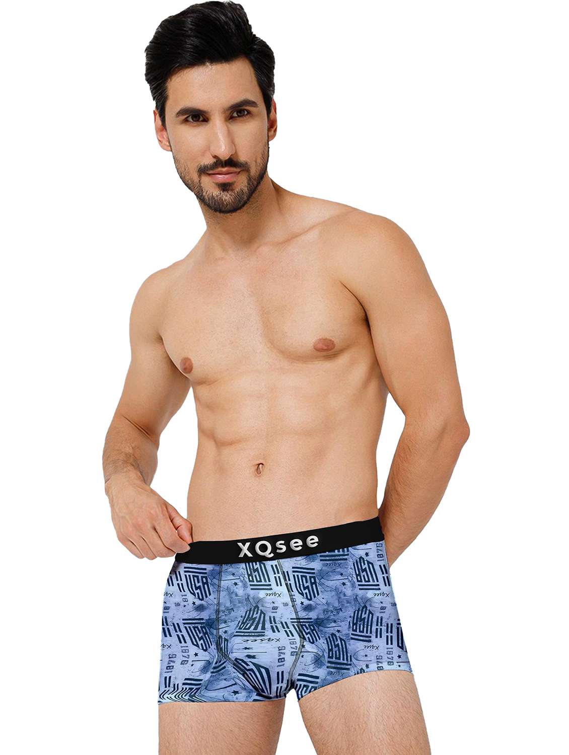 men printed low rise trunks brief - 21793195 -  Standard Image - 4