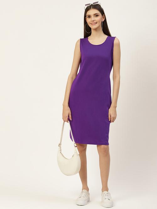women solid sleeveless bodycon dress - 21793266 - Standard Image - 0
