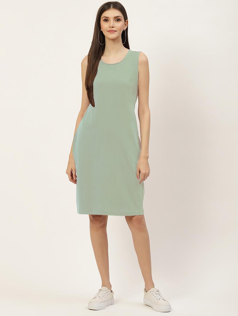 women solid sleeveless bodycon dress - 21793267 -  Standard Image - 1