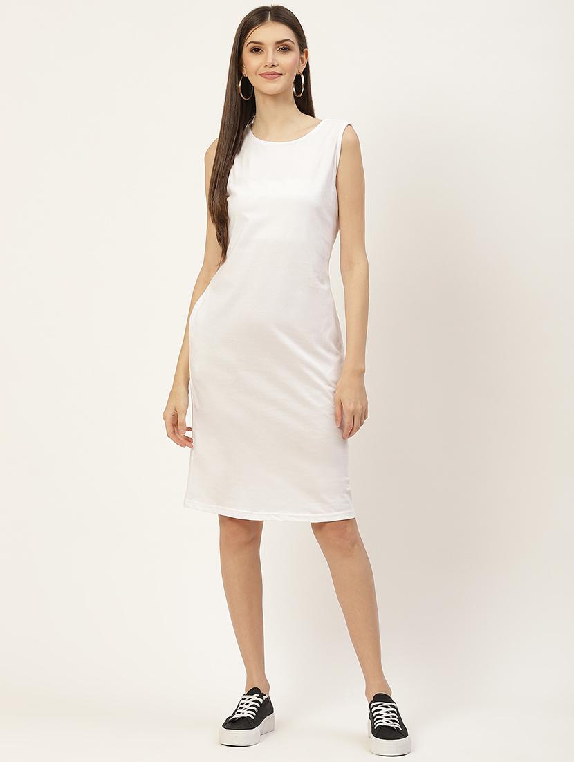 women solid sleeveless bodycon dress - 21793268 -  Standard Image - 1