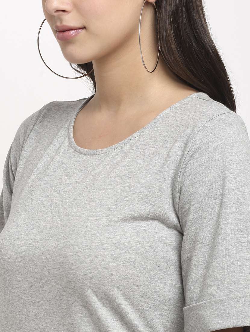 women solid short sleeves shift dress - 21793273 -  Standard Image - 4