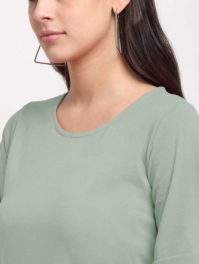 women solid short sleeves shift dress - 21793282 - Standard Image - 4