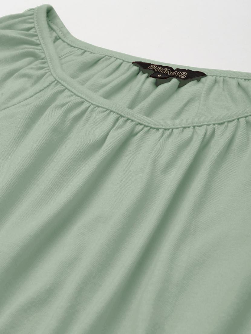 women solid short sleeves tiered dress - 21793298 - Standard Image - 4