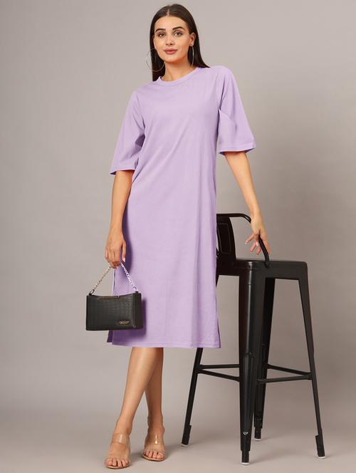 women solid short sleeves shift dress - 21793313 -  Standard Image - 0